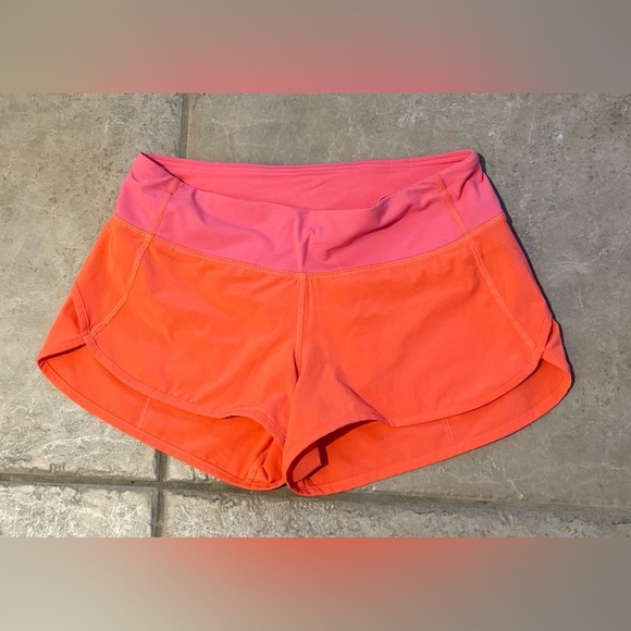 Rare Lululemon Run Speed Shorts 2.5” 4-Way Stretch Very Light Flare Coral Size 4 - Picture 6 of 8